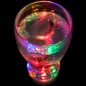 LED Flashing 10oz Glass