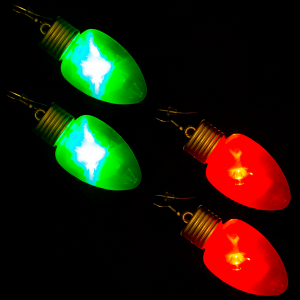2" Flashing Bulb Shape Earrings