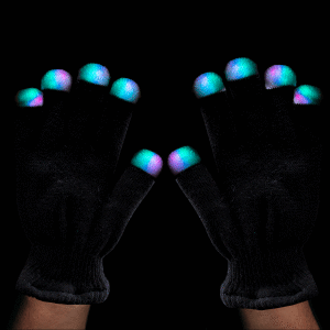 LED Flashing Fingertips Gloves