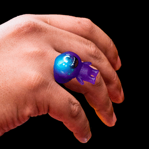 1"Light-Up Monster Ring- Purple