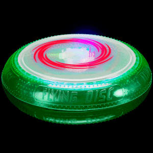 LED Rainbow Flying Disc/Frisbee- Green