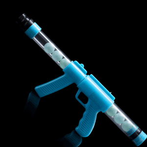 19'' Glow In The Dark Moon Blaster Gun, Blue