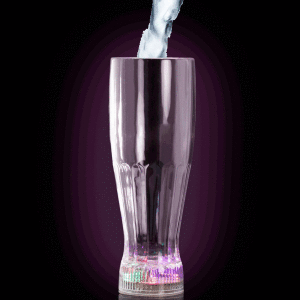 LED Flashing Pilsner Glass with Freezable Base - 12oz LED Flashing Pilsner Glass with Freezable Base - 12oz