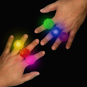 LED Flashing Bumpy Rings