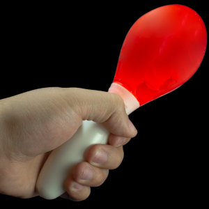 LED Light Up Maraca Supreme - Red 7 Inch