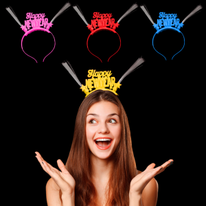 Light-Up Happy New Year Headbands