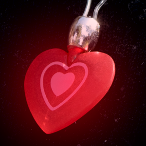 14" Flashing Heart Necklace