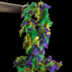 6' Mardi Gras Boa with Gold Tinsel