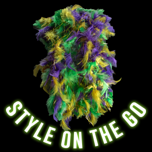 6' Mardi Gras Boa with Gold Tinsel