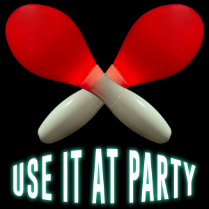 LED Light Up Maraca Supreme - Red 7 Inch