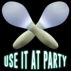 LED Light Up Maraca Supreme - White 7 Inch