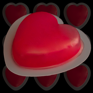 Glow in the Dark Badge Heart - Red
