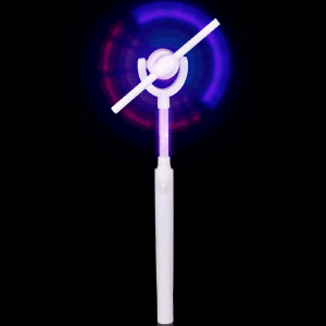 15" Light-up White Swivel Spinner Wand 15" Light-up White Swivel Spinner Wand