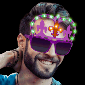 Light-Up Mardi Gras Shades
