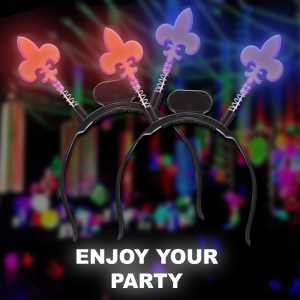 Light-Up Mardi Gras Head Boppers