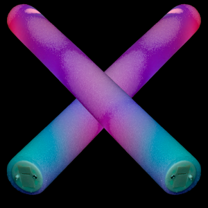 LED Flashing 16 Inch Multi-Color Foam Baton