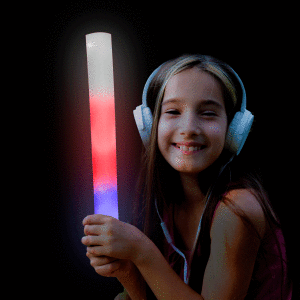LED Light-Up Red-White-Blue Foam Baton LED Light-Up Red-White-Blue Foam Baton