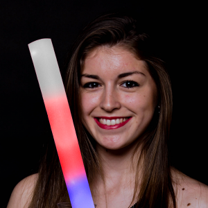 LED Light-Up Red-White-Blue Foam Baton