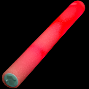 LED Light-Up Foam Stick Baton Supreme- Red