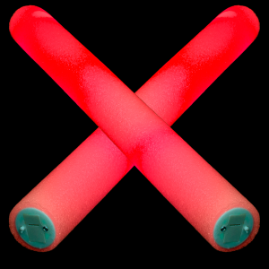 LED Light-Up Foam Stick Baton Supreme- Red