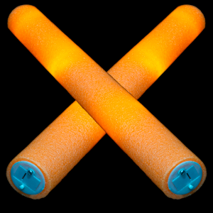 LED Light-Up Foam Stick Baton Supreme- Orange