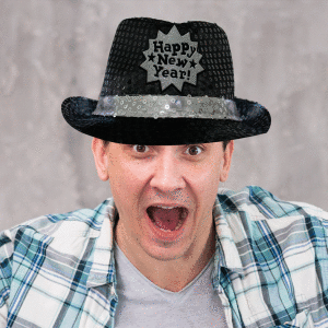 Light-Up Happy New Year Sequined Fedora Light-Up Happy New Year Sequined Fedora