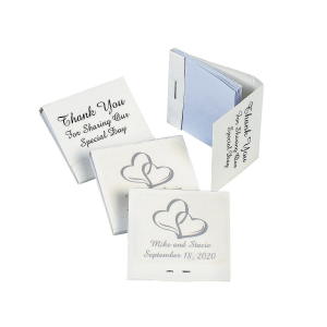 Personalized Two Hearts Matchbook Notebooks (50 Piece(s))