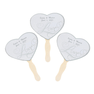 Personalized Love Wedding Hand Fans (Per Dozen)