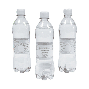 Personalized Elegant Wedding Water Bottle Labels (50 Unit(s))