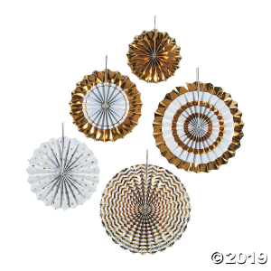 Gold Hanging Fan Assortment (1 Set(s))