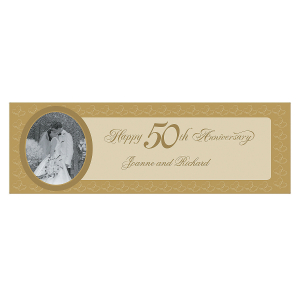 Custom Photo Medium 50th Anniversary Vinyl Banner (1 Piece(s))
