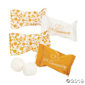 Gold Anniversary Buttermints (108 Piece(s))