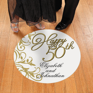 Personalized 50th Anniversary Floor Decal
