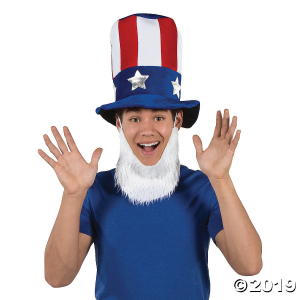 Uncle Sam Hat with Beard (1 Piece(s))