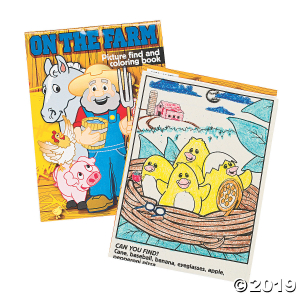 On the Farm Picture Find & Coloring Books (Per Dozen)