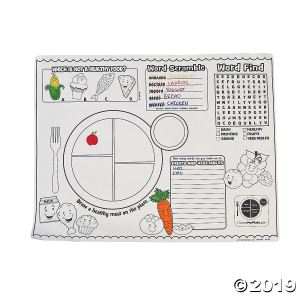 MyPlate Activity Placemats (Per Dozen)