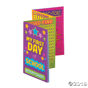 First Day of School Fold-Up Activity Sheets (30 Piece(s))