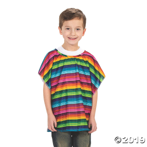 Kid's Fiesta Sarape Poncho (1 Piece(s))