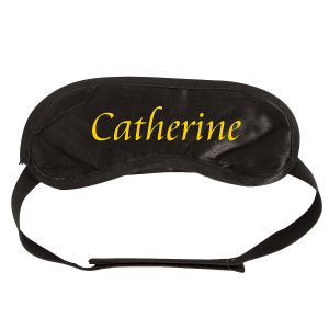 Personalized Black with Gold Glitter Sleep Mask (1 Piece(s))