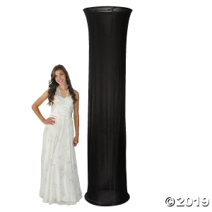 Black Fabric Column Slip
