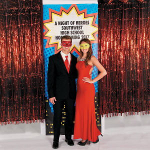 Personalized Halftone Dot Photo Booth Backdrop (1 Piece(s))