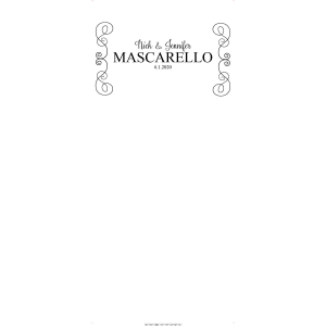 Personalized Scrollwork Photo Booth Backdrop (1 Piece(s))
