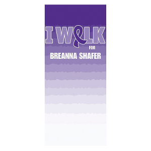 Personalized Awareness Ribbon I Walk For Vinyl Backdrop (1 Piece(s))