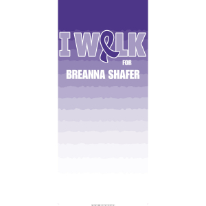 Personalized Awareness Ribbon I Walk For Vinyl Backdrop (1 Piece(s))