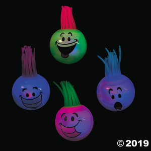 Light-Up Funny Face Bouncy Ball Assortment (Per Dozen)