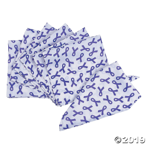 Purple Awareness Ribbon Bandanas (Per Dozen)