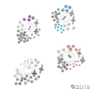 Beaded Cross Bracelet Craft Kit (Makes 12)