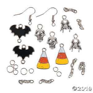 Bat Dangle Earrings Craft Kit (6 Pair)