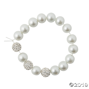 Pearl & Rhinestone Bracelet Craft Kit (Makes 2)