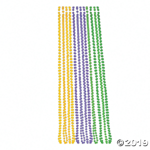 Glow-in-the-Dark Mardi Gras Beads (24 Piece(s))